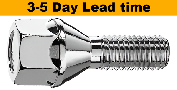 M12x1.75, 60° Taper, 19mm Hex Chrome Wheel Bolt (Bimecc)