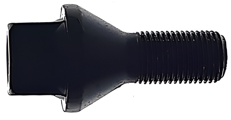 M16x1.5, 60° Taper, 21mm Hex Black Wheel Bolt (Bimecc)
