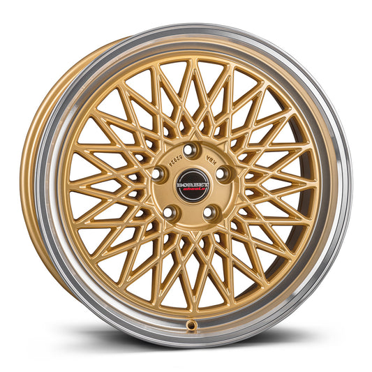 Borbet B Gold Rim Polished Alloy Wheel