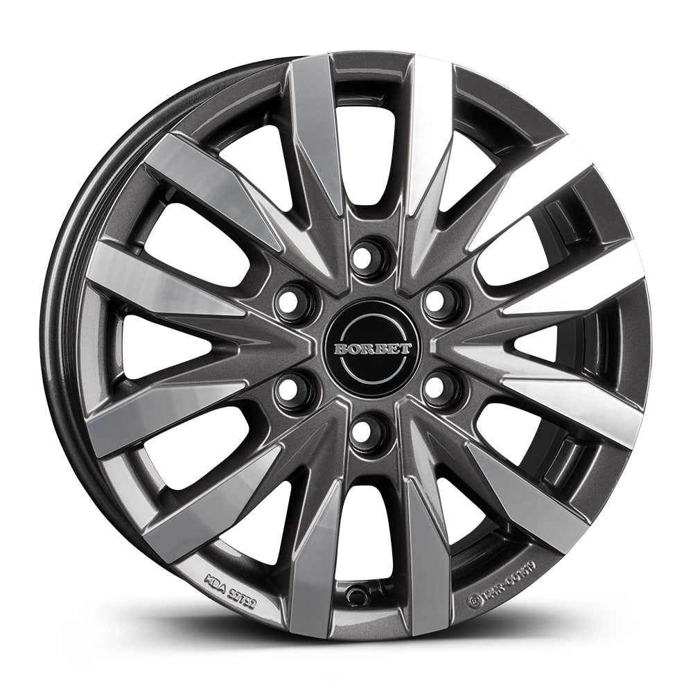 Borbet CW6 Mistral Anthracite Glossy Polished Alloy Wheel