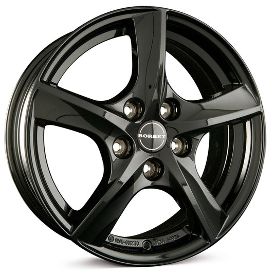 Borbet TL 5-Speiche Black Glossy Alloy Wheel