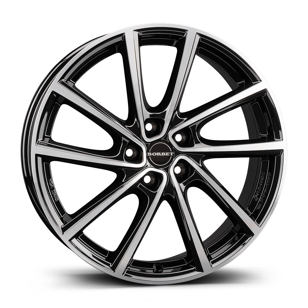 Borbet V Black Polished Glossy Alloy Wheel