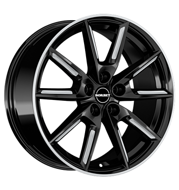 Borbet LX19 Black Matt Silver Spoke Rim Alloy Wheel