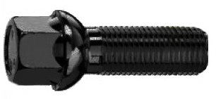 M14x1.5, R14, 17mm Hex Black Wheel Bolt (Bimecc)