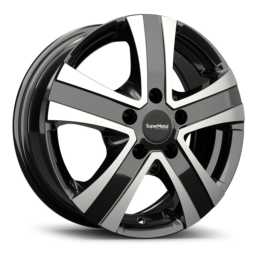 SuperMetal Hammer Gloss Black Polish Alloy Wheel
