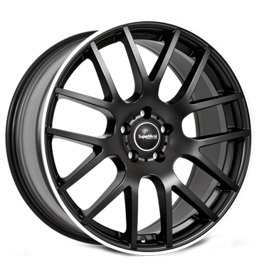 SuperMetal Trident Black Satin Rim Polish Alloy Wheel