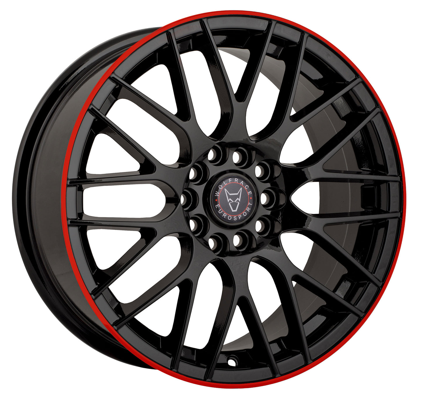 Wolfhart Bayern Gloss Black Red Lip Alloy Wheel