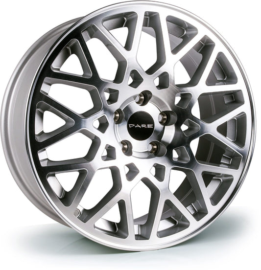 Dare LG2 Silver Polished Face Alloy Wheel