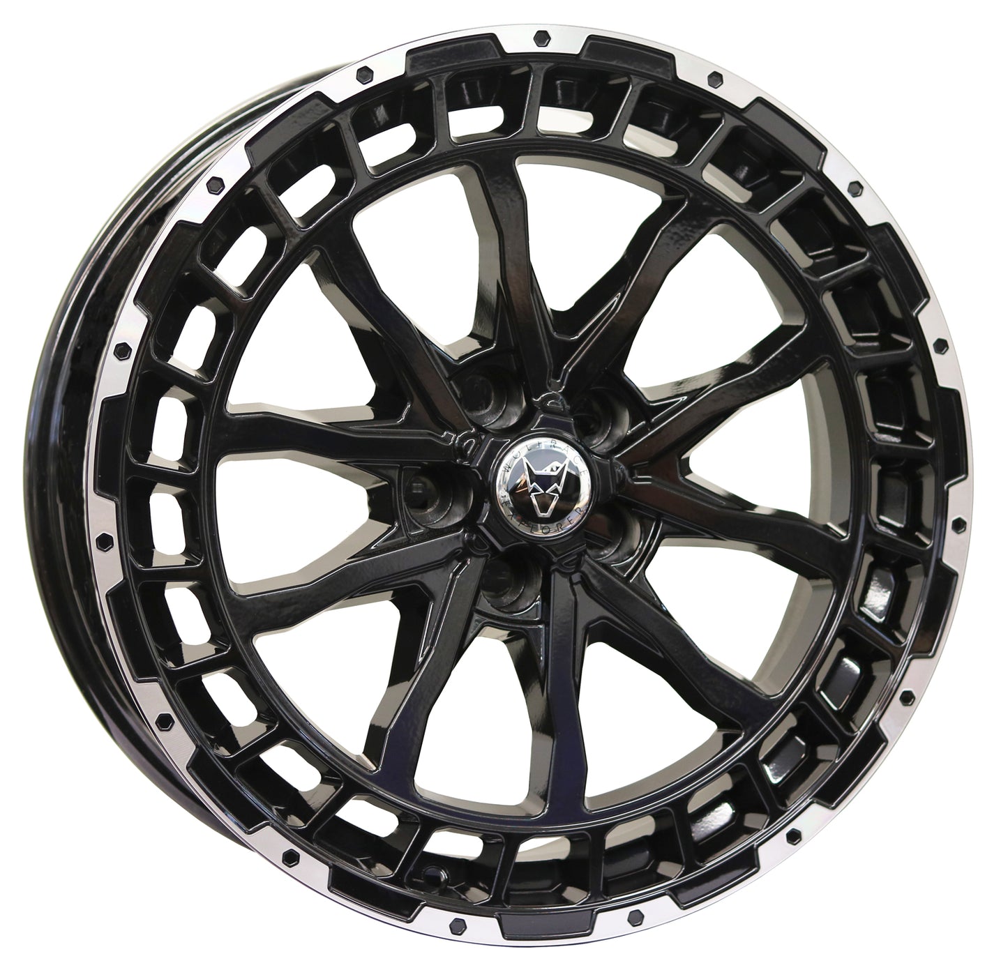 Wolfrace Explorer Wolf Gloss Black Polished Alloy Wheel