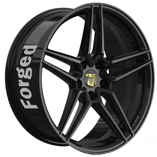 Wolfrace 71 Forged Edition Talon Forged Gloss Raven Black Alloy Wheel
