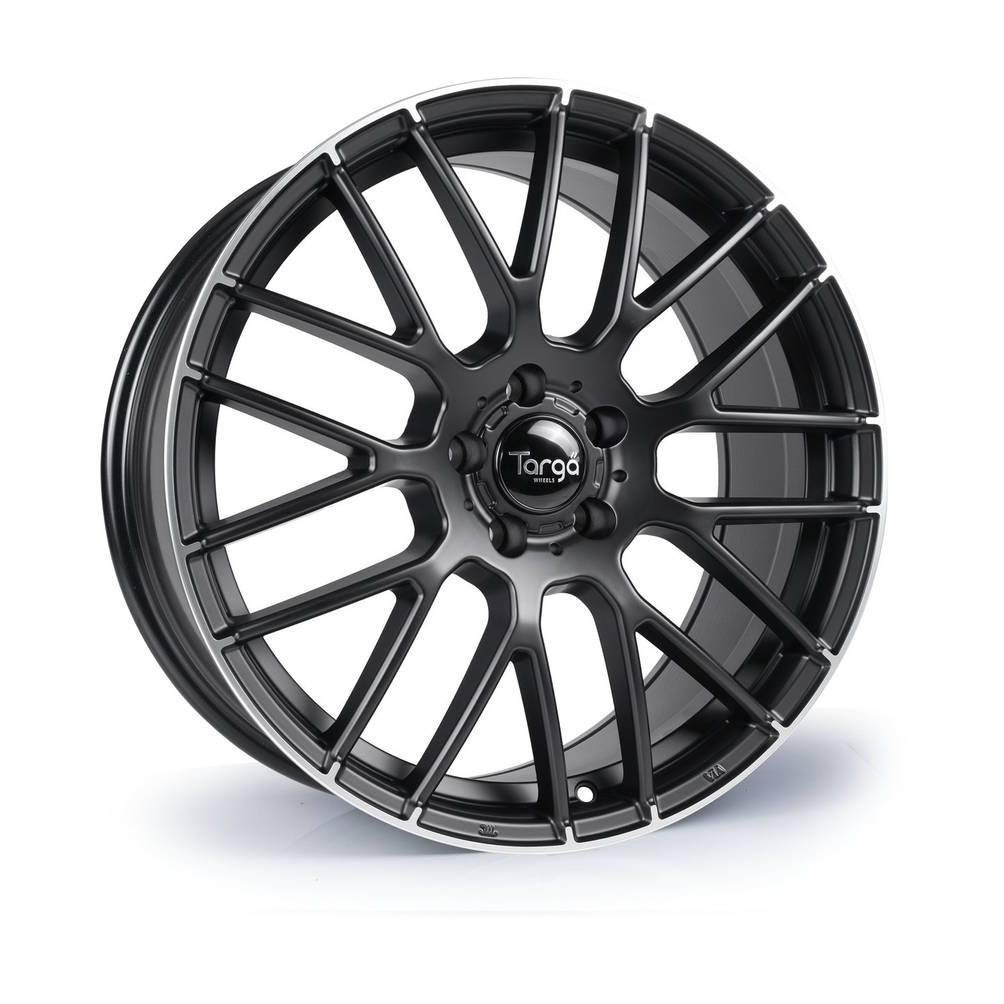 Targa TG2 Matt Black Polished Lip Tip Alloy Wheel