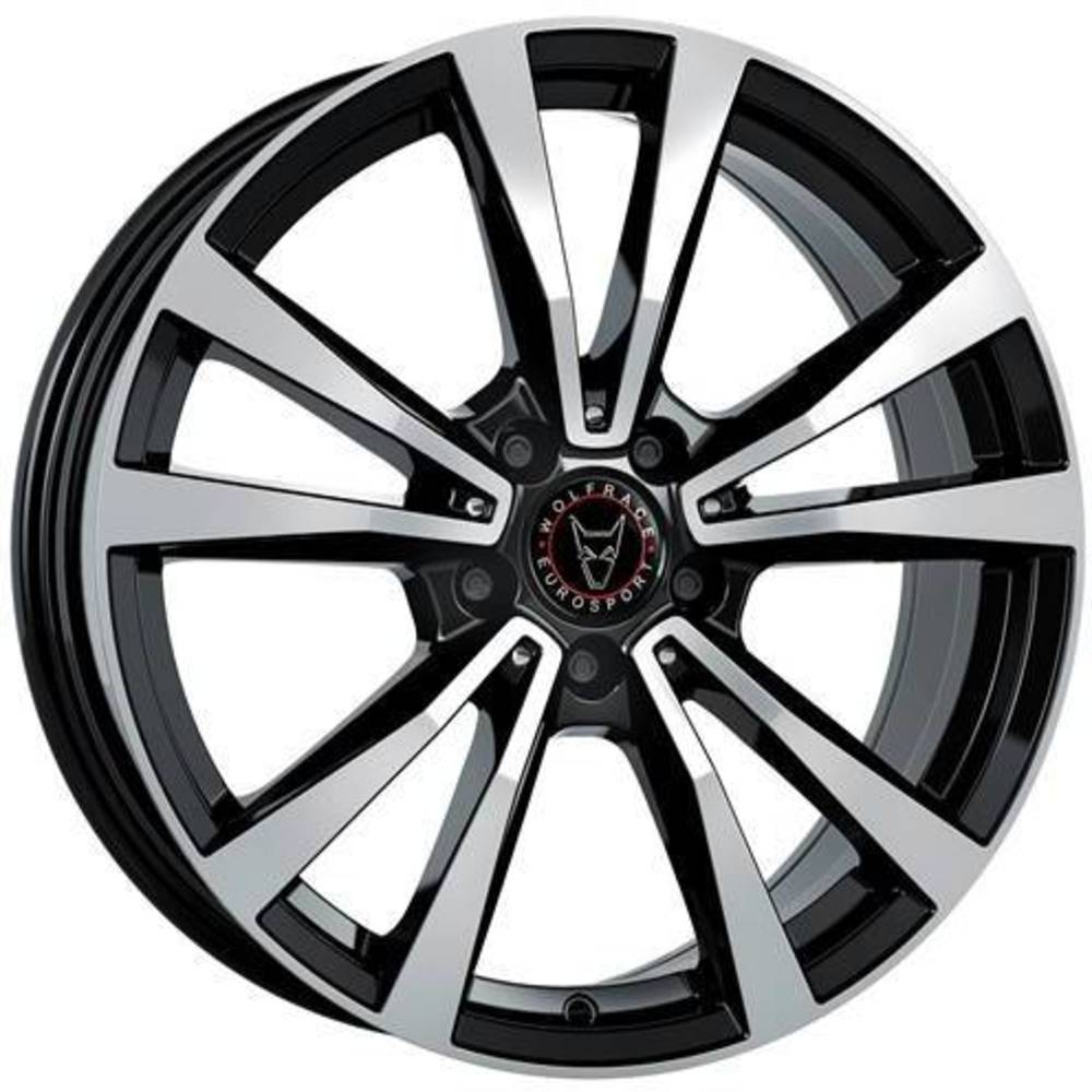 Wolfrace Eurosport TUV M12 Diamond Black Front Polished Alloy Wheel