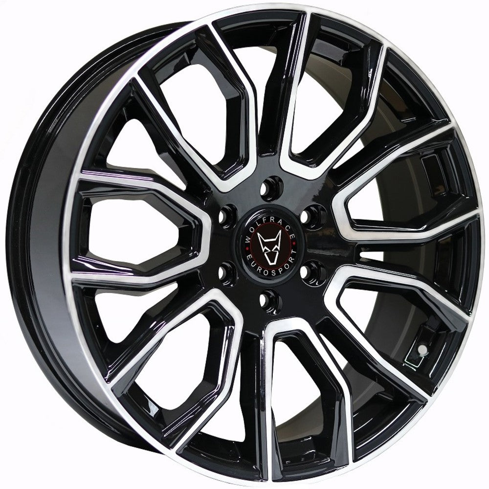 Wolfrace Eurosport Evoke X Gloss Black Polished Face Alloy Wheel