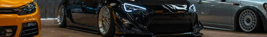Modified cars with wheel spacers