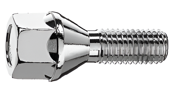 M12x1.75, 60° Taper, 19mm Hex Chrome Wheel Bolt (Bimecc)
