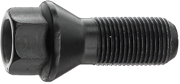 M14x1.25, 60° Taper, 17mm Hex Black OE Type Wheel Bolt (Bimecc)