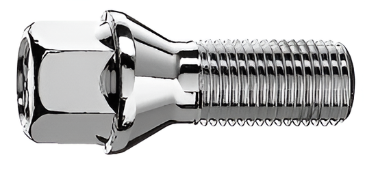 M14x1.5, 60° Taper, 17mm Hex Chrome Wheel Bolt (Bimecc)