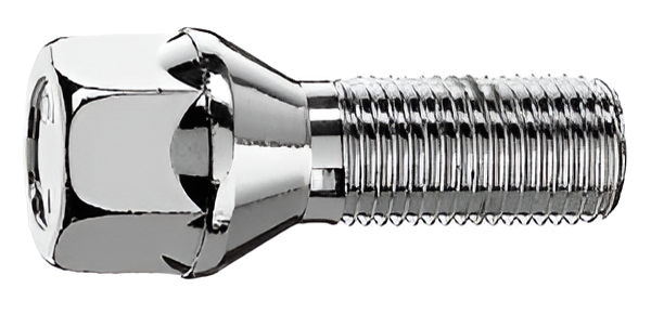 M14x1.5, 60° Taper, 19mm Hex Chrome Wheel Bolt (Bimecc)