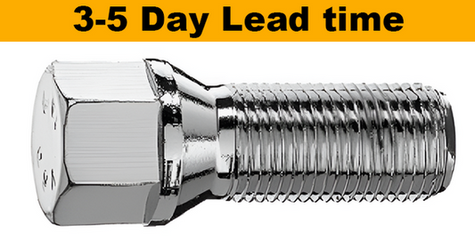 M16x1.5, 60° Taper, 19mm Hex Chrome Wheel Bolt (Bimecc)