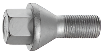 M16x1.5, 60° Taper, 21mm Hex Silver Wheel Bolt (Bimecc)