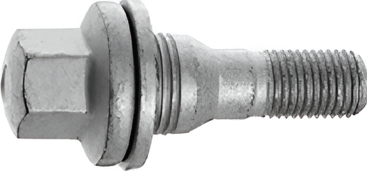 M12x1.25, Flat Seat, 17mm Hex Silver Wheel Bolt (Bimecc)