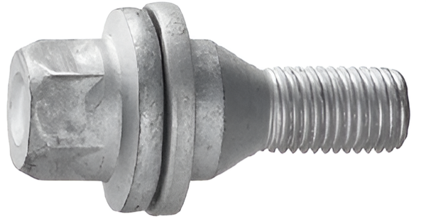 M12x1.5, Flat Seat, 17mm Hex Silver Wheel Bolt (Bimecc)