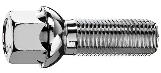 M14x1.5, R13, 17mm Hex Chrome Wheel Bolt (Bimecc)