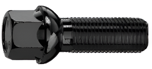 M14x1.5, R13, 17mm Hex Black Wheel Bolt (Bimecc)