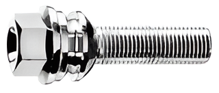 M14x1.5, R14, 19mm Hex Chrome Wheel Bolt (Bimecc)