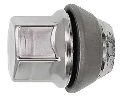 M12x1.5, 60° Taper, 29mm Thread, 19mm Hex FORD OE Silver Closed Wheel Nut (Bimecc)