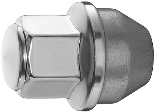 M14x1.5, 60° Taper, 37mm Thread, 21mm Hex FORD OE Silver Closed Wheel Nut (Bimecc)