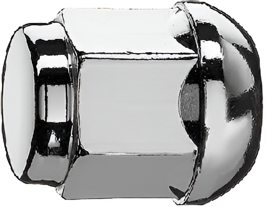 M12x1.5, R12, 30mm Thread, 19mm Hex Chrome Closed Wheel Nut (Bimecc)