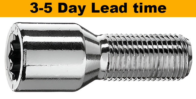 BIMECC 20x Tuner Slim Fit Alloy Wheel Bolts/Nuts M12 X 1.25 28mm Thread With Star Key (17mm Hex)