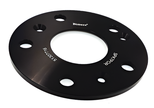 5x130, 71.6 CB, 7mm Thick Black Wheel Spacer (Bimecc)