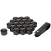 Black Wheel Nut Covers - 17MM