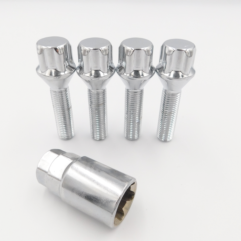 M12x1.5 Extended chrome locking wheel bolts