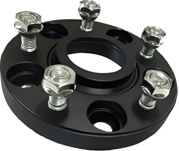 5x120, 72.6 CB, 25mm Thick Black Bolt On Wheel Spacer (Bimecc) - Land Rover