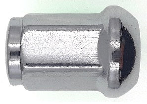 M14x1.5, R13, 35mm Thread, 19mm Hex Chrome Closed Wheel Nut (Bimecc)