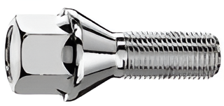 M12x1.25, 60° Taper, 17mm Hex Chrome Wheel Bolt (Bimecc)