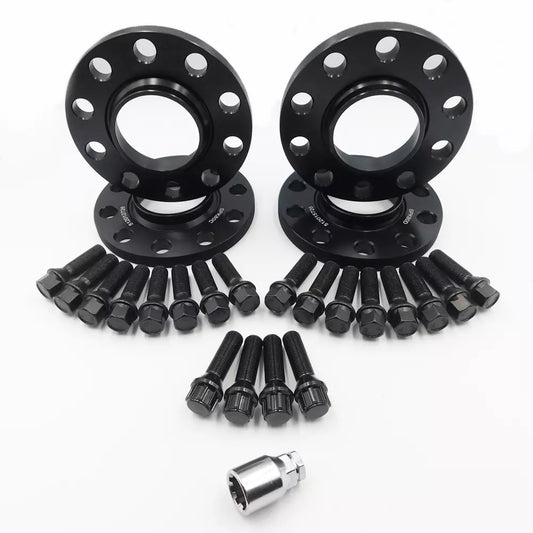 5x100--5x112-57.1-CB-12mm-Thick-Black-Wheel-Spacer-Kit-SPACE-R