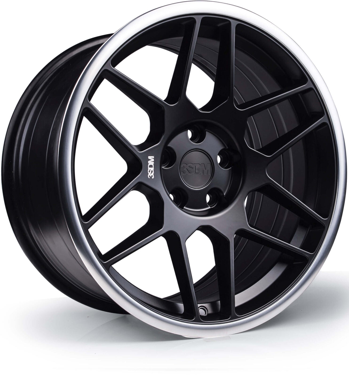 3SDM 0.09 Matt Black Mirror Lip Alloy Wheel