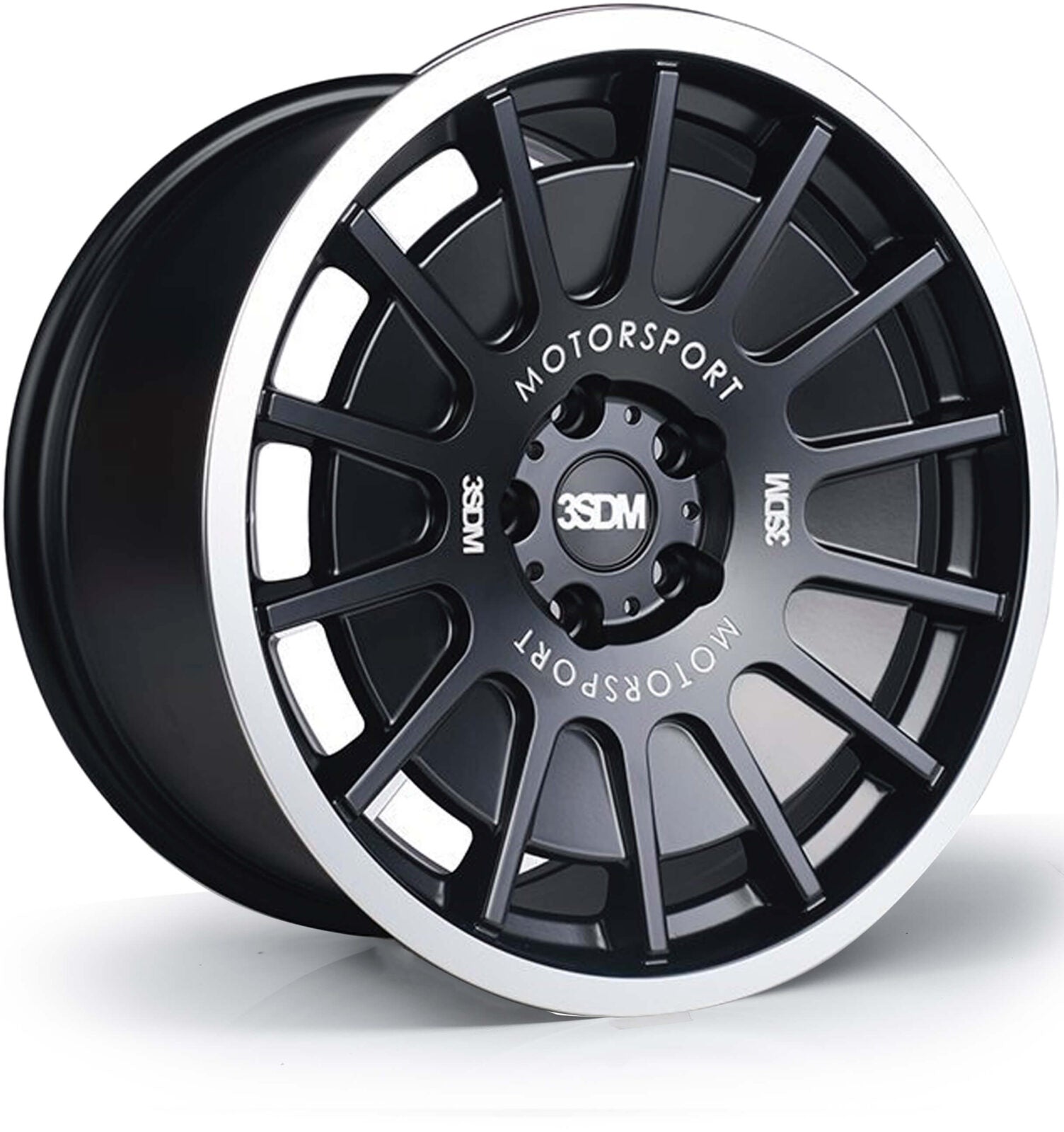 3SDM 0.66 Matt Black Mirror Polished Lip Alloy Wheel