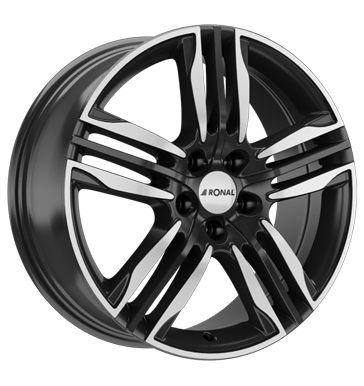 Ronal R58 Black Front Diamond Cut Alloy Wheel