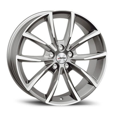 Autec Astana Titanium Silver Polished Alloy Wheel