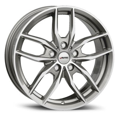 Autec Bavaris Titanium Silver Polished Alloy Wheel