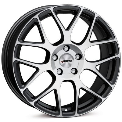 Autec Hexano Matt Black Polished Alloy Wheel