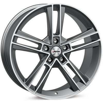 Autec Rias Matt Titanium Silver Polished Alloy Wheel