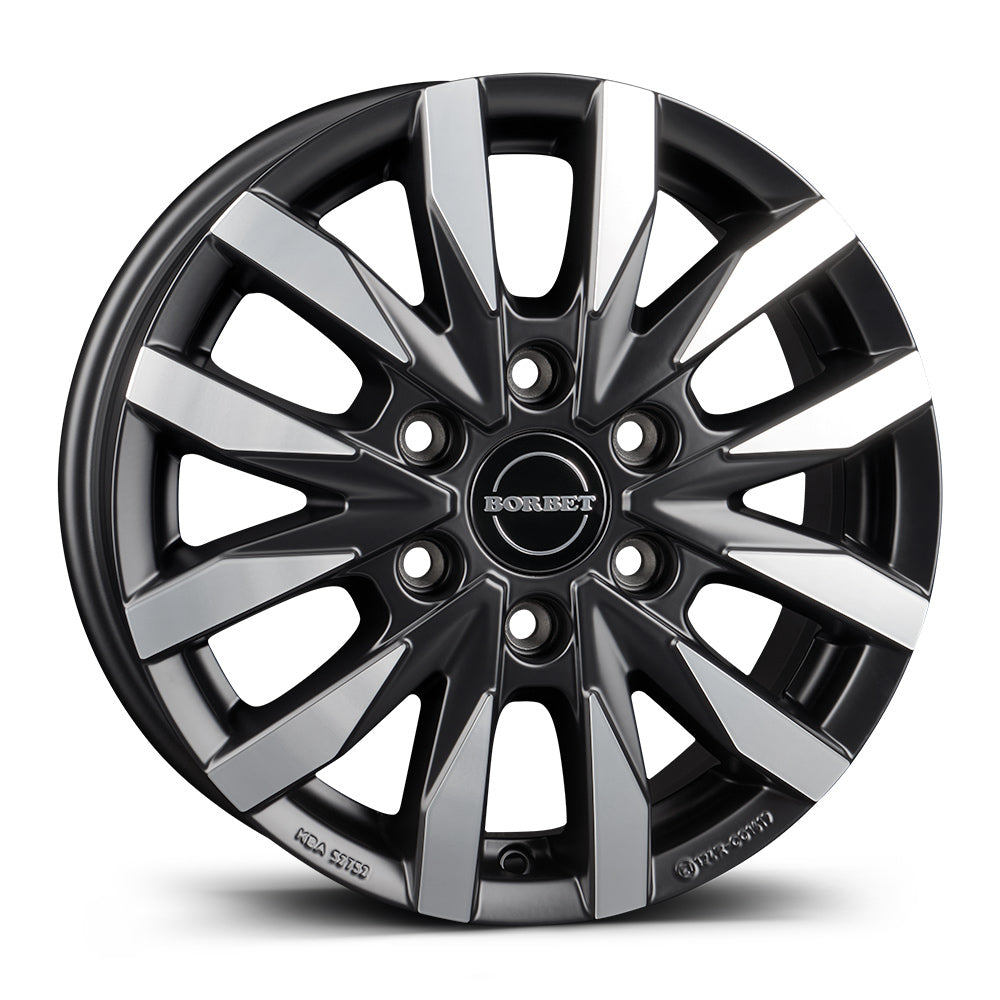 Borbet CW6 Black Polished Matt Alloy Wheel