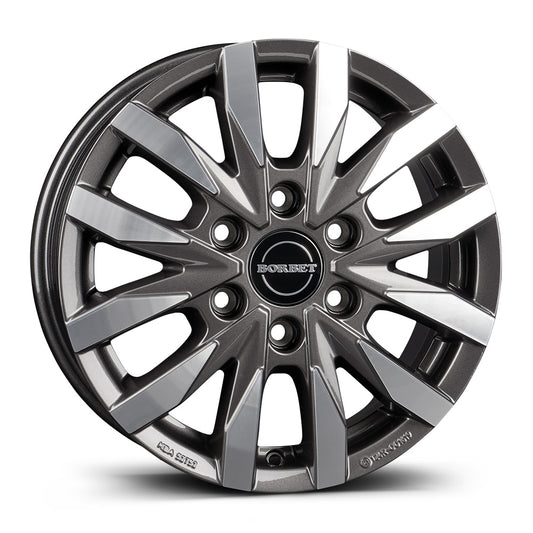 Borbet CW6 Mistral Anthracite Glossy Polished Alloy Wheel