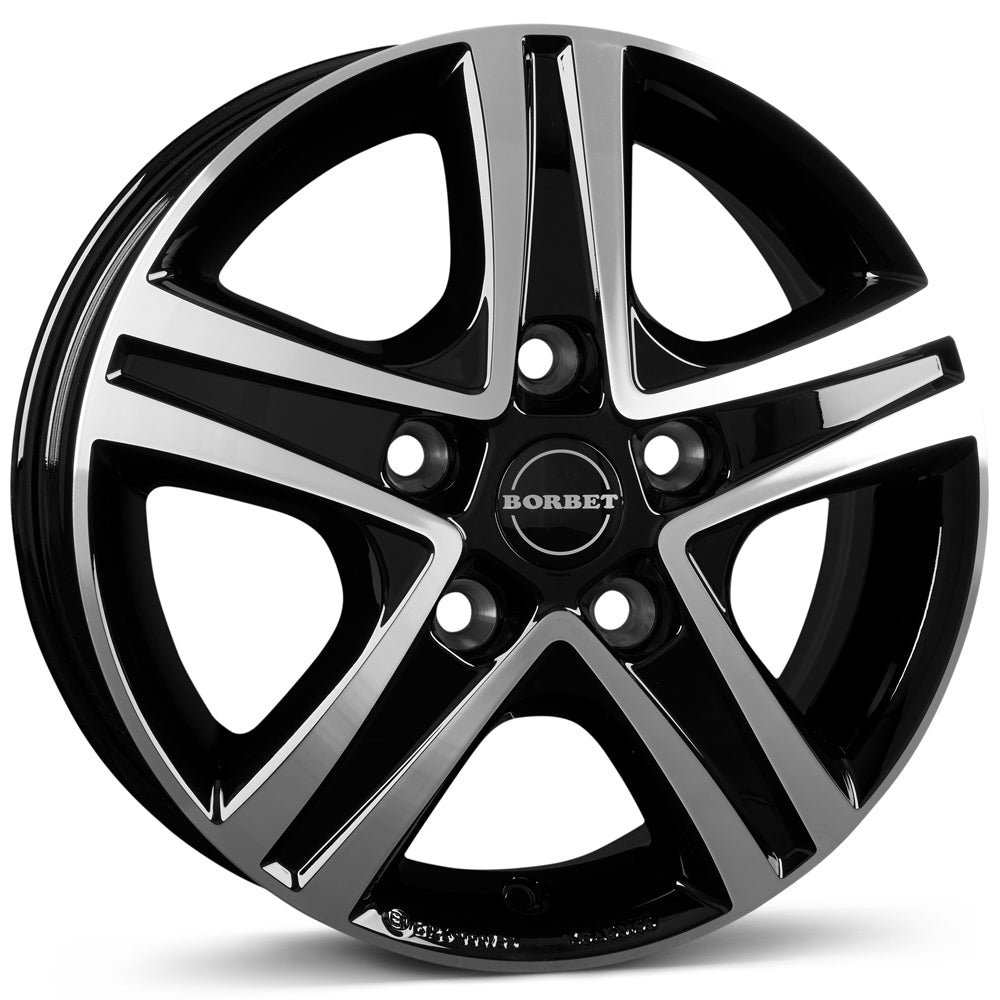 Borbet CWD Black Glossy Polished Alloy Wheel